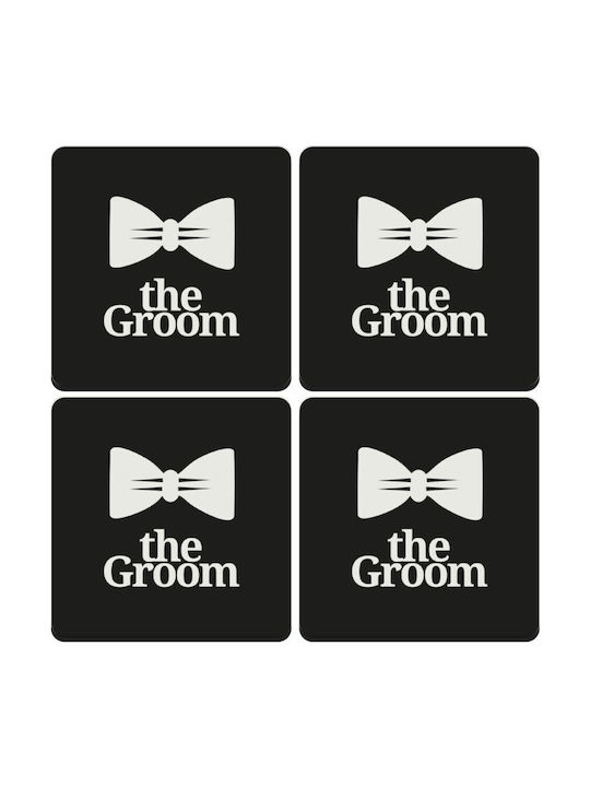 Koupakoupa Groom Сувенир Дърво Черен 4бр