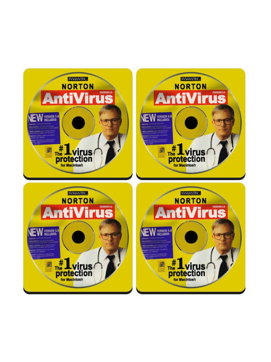 Koupakoupa Norton Antivirus Сувенир Дърво Жълт 4бр