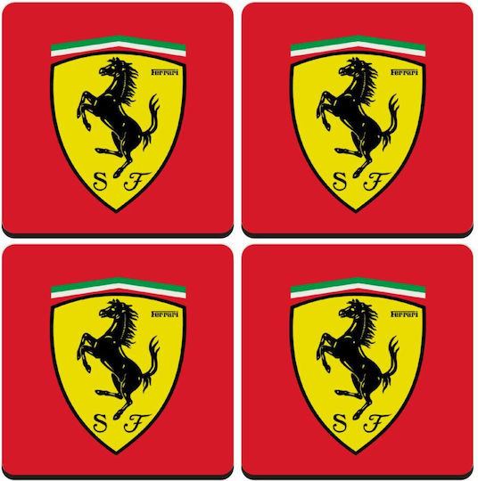 Koupakoupa Ferrari Сувенир Дърво Червен 4бр