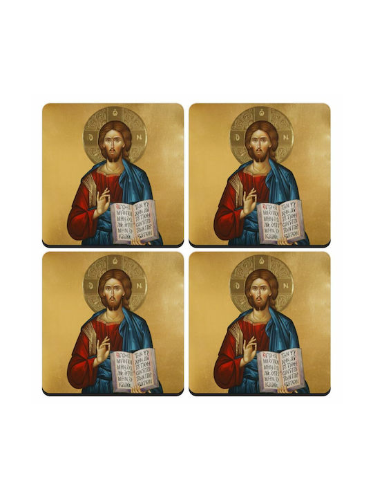 Koupakoupa Coaster Wooden Beige 4pcs