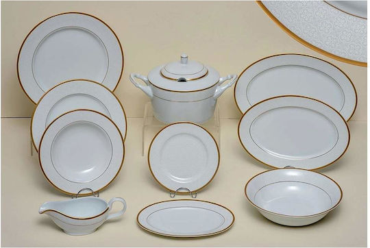 Christinholm 18796 Gold Porcelain Dinnerware Set 40pcs