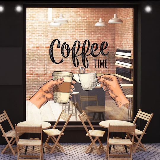 Caravelshop Aufkleber Anzeige Dekorativ Restaurant/Café 1.3m x 75cm Brown SS 7837-2 1Stück