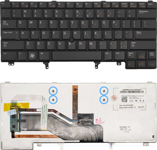 Dell Laptop Keyboard with Backlit and English (US) Layout in Black Color 0FN5HF