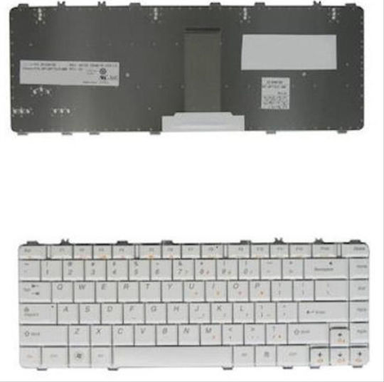 Qoltec Laptop Keyboard for Lenovo without Frame in White Color 7573