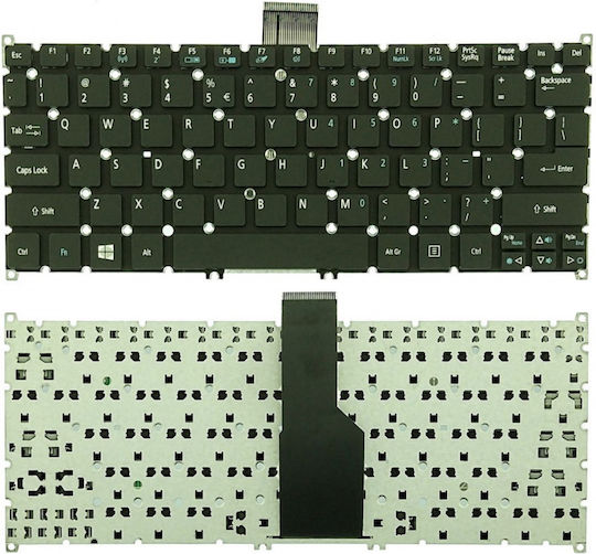 Acer Laptop Keyboard without Frame and English (US) Layout in Black Color EE2492