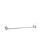 Single Wall-Mounted Bathroom Rail Silver
