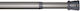 Frans Telescopic Straight Shower Curtain Rod Metallic Silver 135-235cm