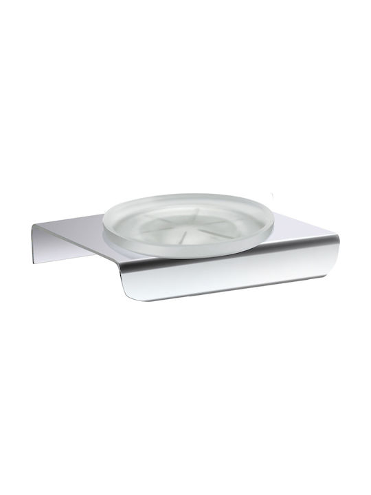 Glass Soap Dish Wall Mounted Transparent