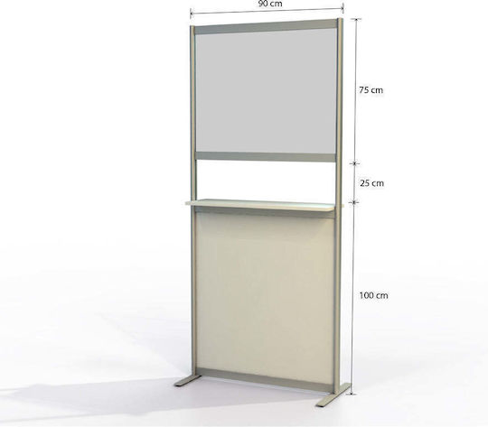 Next Systems Protective Office Plexiglass Separator / Divider 90x200cm DPRV-90