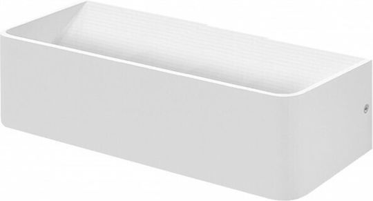 Power Led Επιτοίχια Εξωτερική Πλαφονιέρα LED IP44 10W με Φυσικό Λευκό Φως Διπλής Δέσμης