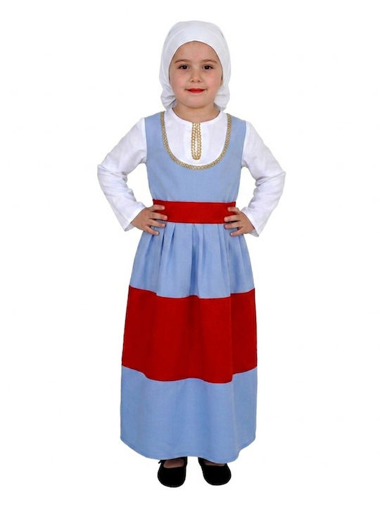 Traditionelles Kinderkostüm mit Schal mit 1-reihiger Halskette 1 Serie von Halsketten