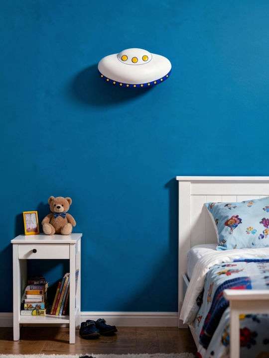 Oxygen Kids Decorative Hanging Blue made of Wood 30x12x12εκ.