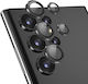 Camera Protection Tempered Glass Black for the Galaxy S23 Ultra