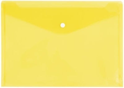 Diafano Folder Transparent with Button for Paper A4 Yellow