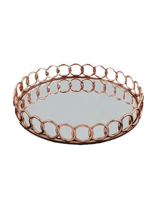 Wedding Tray made of Metal Rose Gold 1pcs