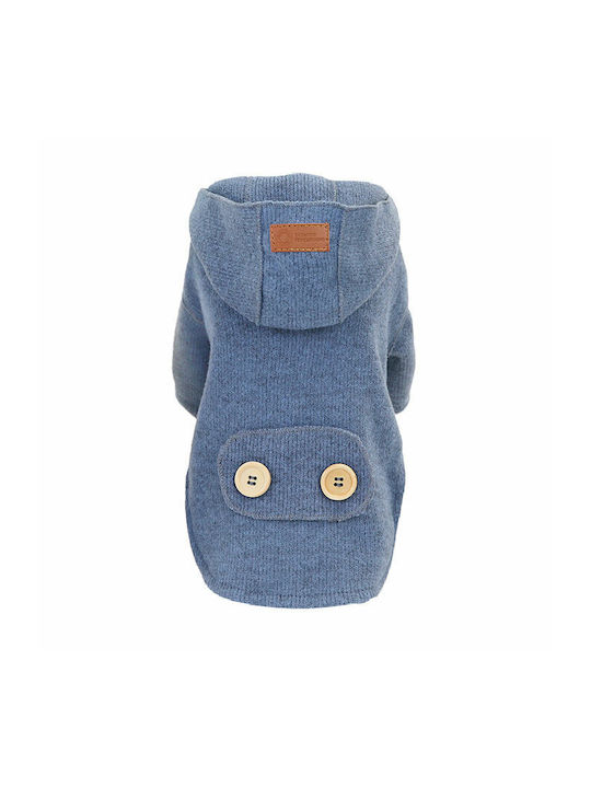 Кучешки палта Худи Blue с дължина на гръбчето 30 см.