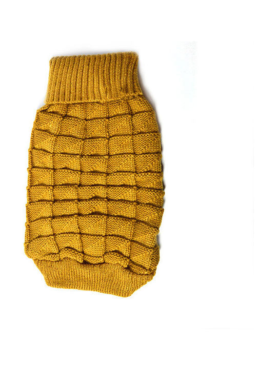 Pet Knitted Sweater Dog in Yellow color L 25cm.
