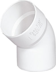 Fasoplast Γωνία Съединител за тръби PVC 50мм U 45° ΕΑΛΚ05045