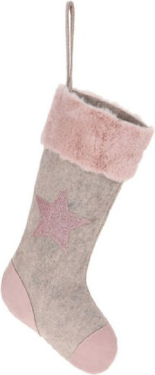 Christmas Stocking With Beige Star