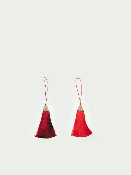 Christmas Figure Ceiling Pendant Red Height 9cm 6pcs