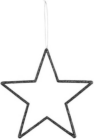 Crăciunesc Decorativ Suspendata Stea Plastic Negru 32x32x32buc 1buc
