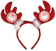 Christmas Headband Red with Pattern Reindeer