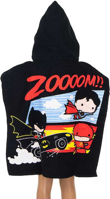 Dc Comics Kids Beach Poncho Black 100 x 50cm