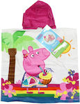 Peppa Pig Kinder Strandponcho Peppa Schwein Mehrfarbig 120 x 60cm.