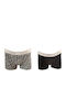 Men's Boxers Black/Carbon black with Patterns 2Pack