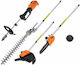 Krausmann US499-00B Garten-Multifunktionswerkzeug Batterie Solo 3 in 1: Kettensäge / Rasenmäher / Heckenscherenaufsatz
