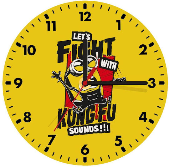 Koupakoupa Wall Clock Wooden Yellow