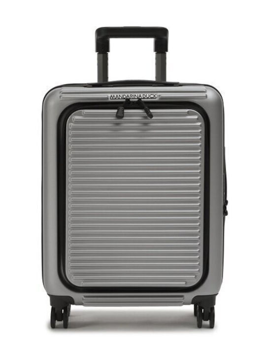 Mandarina Duck Tank Case Βαλίτσα Ταξιδίου Καμπίνας Σκληρή Γκρι με 4 Ρόδες Ύψους 55εκ.