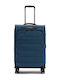 Travelite Skaii Medium Fabric Suitcase Blue with 4 Wheels Height 67cm