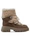 Stiefeletten Damen mit Pelz Beige
