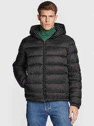 Benetton Men's Winter Puffer Jacket Black