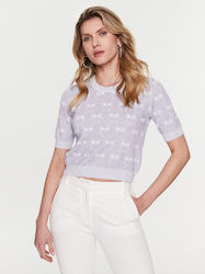 Pinko Short Sleeve Women's Blouse Purple