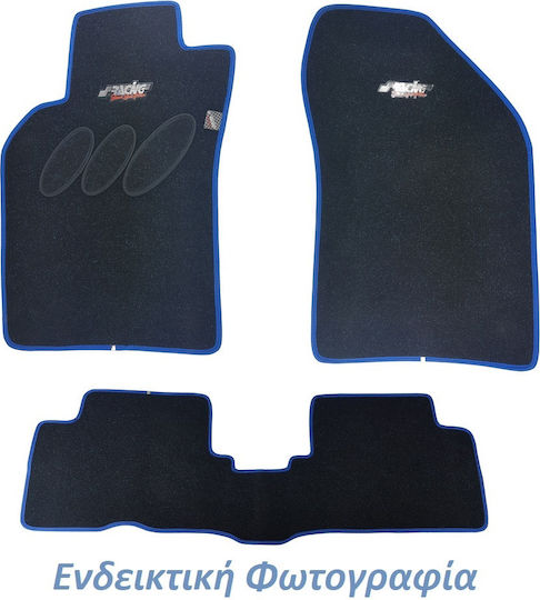 Racing Boy Set of Front and Rear Mats 4pcs for Peugeot 106 2001+ Blue