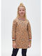 Mayoral Kids Dress Long Sleeve Coffee