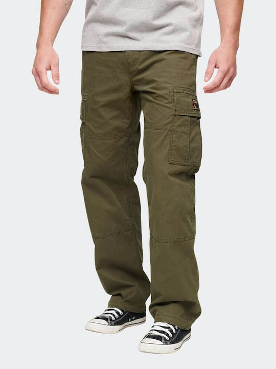 Superdry Παντελόνι Cargo σε Baggy Γραμμή Πράσινο