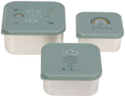 Laessig Plastik Kinder Lunchset Silber