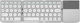 BT-86 Mini Foldable Ασύρματο Bluetooth Πληκτρολόγιο με Touchpad Αγγλικό US Ασημί