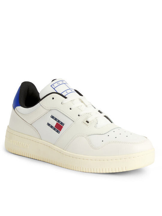 Tommy Hilfiger Tjm Basket Color Ανδρικά Sneakers Λευκά