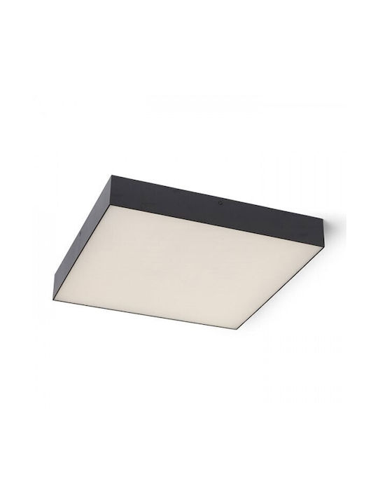 Rendl Light Studio Πλαφονιέρα Οροφής 40εκ. Μαύρη με Ενσωματωμένο LED