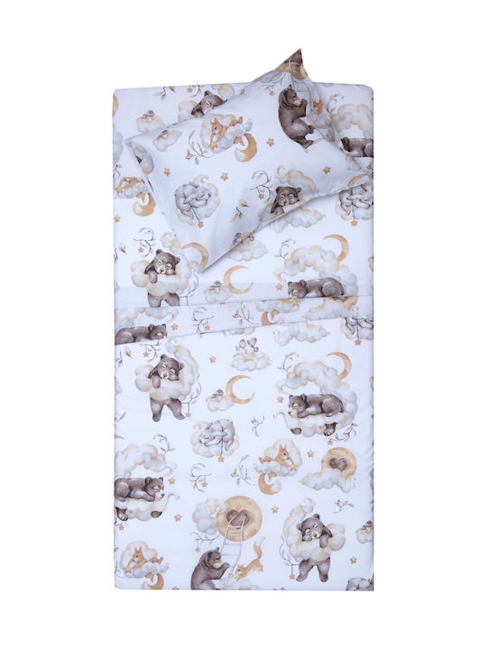 Viopros Baby Quilt Beidseitig Baumwolle White 120x160cm