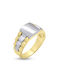 Men's White Gold Ring 14K