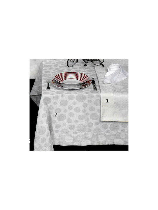Cocoon Tischtuch Spots Ecru 01 150x240cm