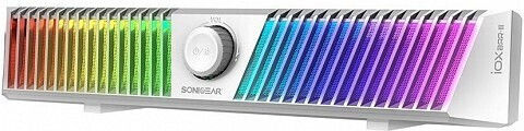 Sonic Gear Iox Bar 3 Ηχεία Υπολογιστή 2.0 με RGB Φωτισμό και Bluetooth Ισχύος 10W Λευκά