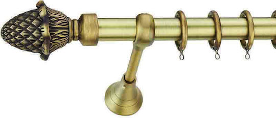Enis by Domus Metallisches Vorhangstangen Kupfer Einzeln 250cm