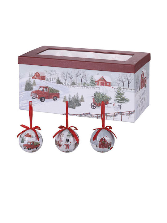 Christmas Paper Ball Ornament Red