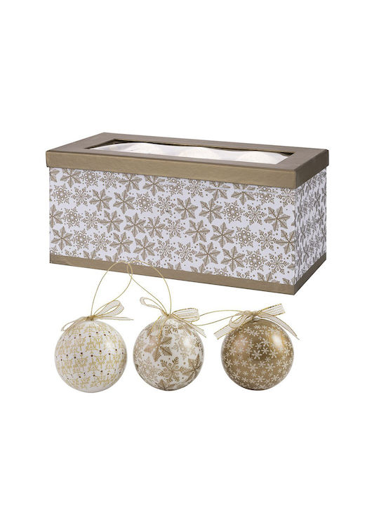 Christmas Paper Ball Ornament Gold